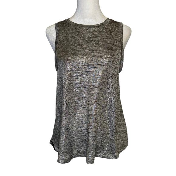 Deletta Anthropologie silver metallic sleeveless top size XS - Picture 2 of 10